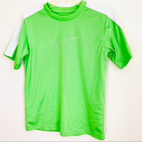 Nike Tops - NIKE workout lime green reflector sport shirt
